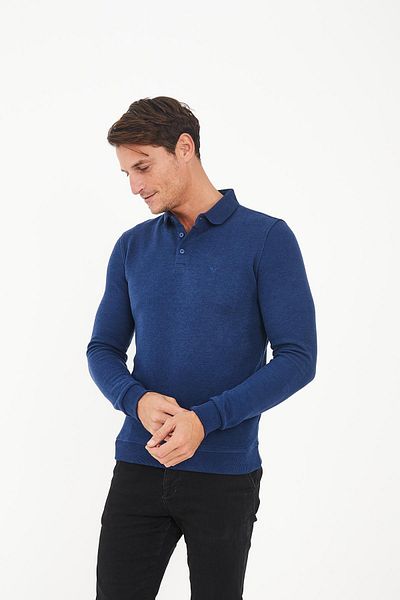 Maccali Tricou Elite Comfort Basic Winter Blue Polo pentru bărbați
