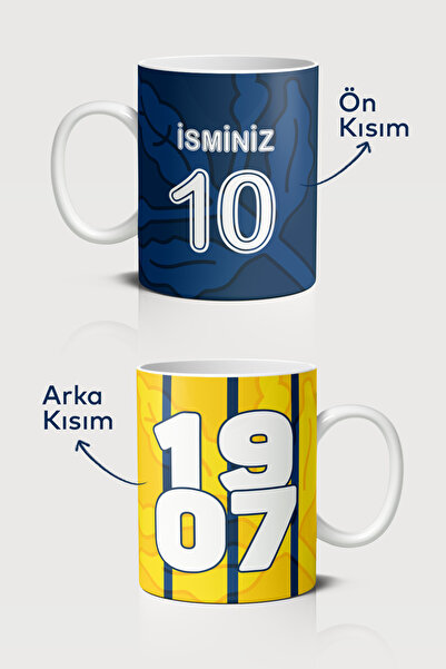 Gizeo Concept Sarı Lacivert Çubuklu 1907 Tasarımlı Forma Yeni Sezon Kişiye Öz...