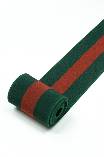 Dokumarkt Cauciuc țesut cu dungi verde și roșu de 6 cm - Cauciuc rezistent pe...