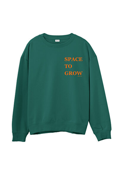 Orvia Life سويت شيرت أخضر عادي - مساحة للنمو