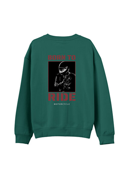 Orvia Life Born To Ride - سويت شيرت عادي باللون الأخضر