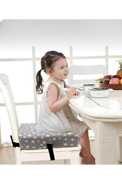 mc.pierobaby Μαξιλάρι ανύψωσης καρέκλας με πλάτη 10 cm Μαξιλάρι καρέκλας φαγητού Μαξιλάρι ανύψωσης καρέκλας Γκρι