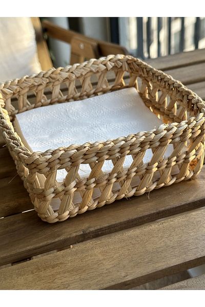 AFRALYAHOME حامل مناديل الطاولة / حامل مناديل بتصميم مخصص / قابل للغسل / حامل مناديل أنيق / منظم سطح الطاولة