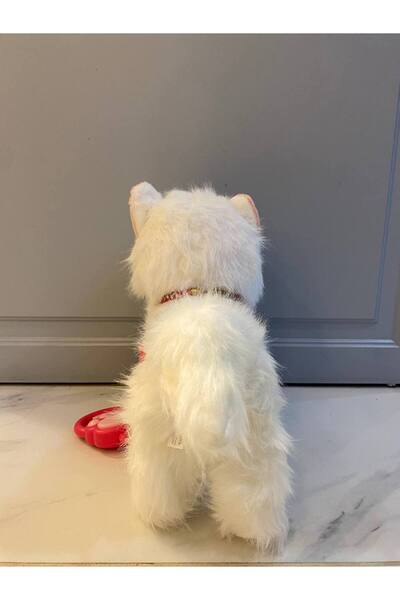 Magicway Müzikli Yürüyen Dokununca Miyavlayan Yalayan Kuyruk Ve Başını Sallayan Kumandalı Peluş Beyaz Kedi