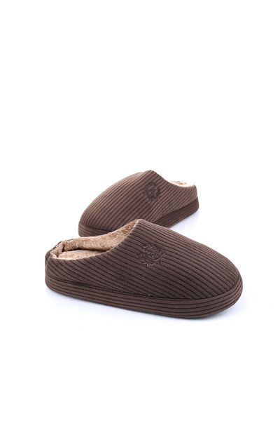 Papuçsepeti Shoe Basket 2488 Men's Winter Home Carpet Guest Slippers