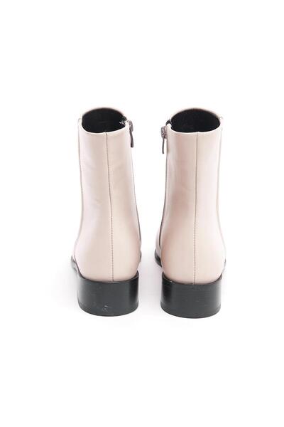 derinet Klasik Hakiki Deri Fermuarlı Kadın Bot