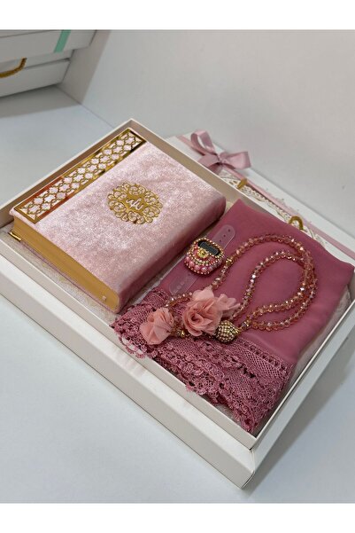çeyizlik setim Gelin Bohçası Kuranı Kerimli Set Gelin Seccade Takımı Pudra