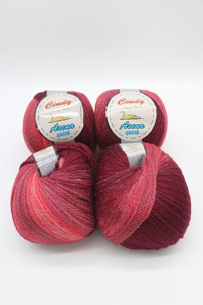 Hobimos 4 τμχ Cindy Wool Blended Acrylic Cardigan - Πουλόβερ - Φουλάρι - Κλωστή Beanie