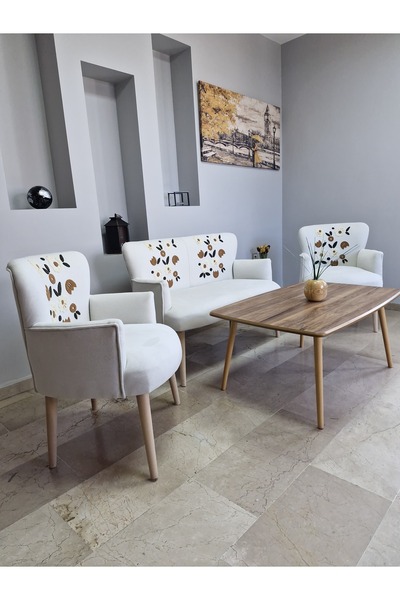 WATERYBROOK PUNCH Çay Seti Oturma Grubu Oturma Takımı Koltuk Takımı Ahşap Mobilya Takımı Balkon Bahçe Mobilyası