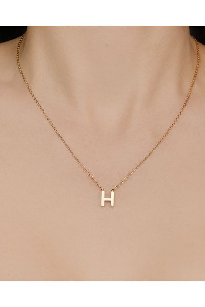 Lekka Design Women's Non-Tarnish Steel Jewelry Letter H Necklace