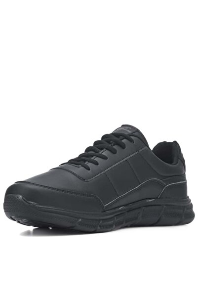 Lepons Büyük Numara 48-50 Siyah Cilt Comfort Sneaker