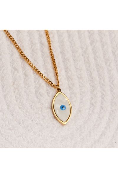 Lekka Design Non-Tarnish Steel Women's Vertical Eye Necklace
