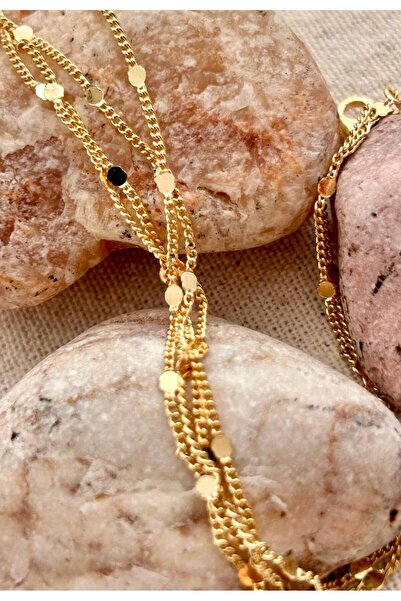 juleeco Pul Detaylı 14 K Renginde Gold Rodyum Şahmeran