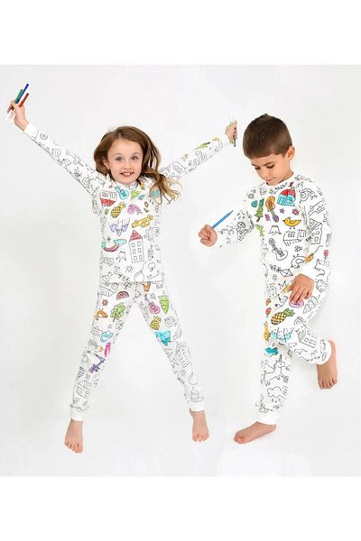 vitmo Vi̇tmo Baby Dye-Yika Used Cycling Collar Unisex Children's Pjamas Set
