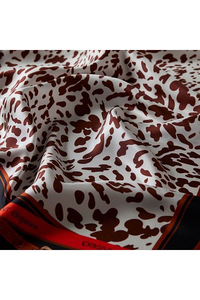 ipekevi Μαύρο και άσπρο μαντήλι Tivil Silk