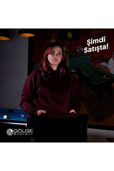 Gölge Store Зимно унисекс яке с качулка - едноцветно, без щампа и релефно, качествен и мек дизайн