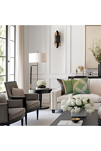 lubimi home Κεντημένο μαξιλάρι με ύφασμα επένδυσης σε πράσινο χρώμα με σχέδιο...