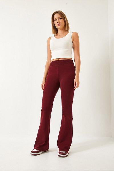 Bianco Lucci Pantaloni cu talie înaltă cu talie lată pentru femei 60351306