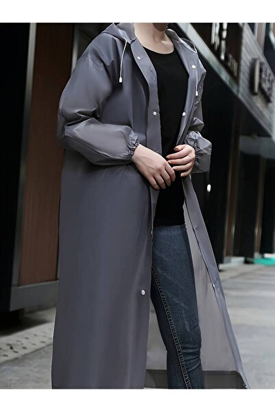 Kezban Tekstil Unisex BLACK Eva Υφασμάτινο Αδιάβροχο Αδιάβροχο