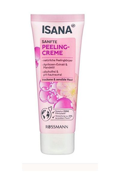 Isana Professional Isana Peeling Cream with Apricot Extract and Almond Oil for Dry and Sensitive Skin 75 ml