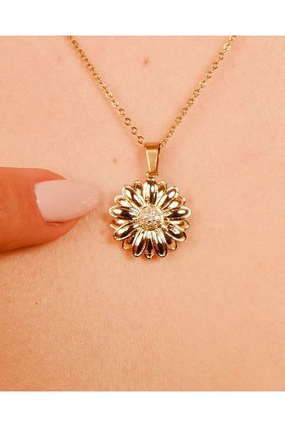 Lekka Design VIP Series Steel Women's Mini Zircon Stone Wild Flower Necklace