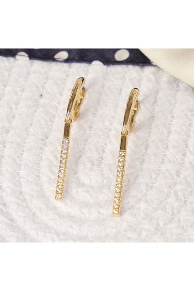 Lekka Design Women's Non-Tarnish Steel Luxury Zircon Stone Elegant Evening Dress Earrings