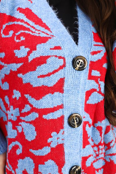 sportiness CARDIGAN DE TRICOTAT CU BUTON DETALIAT TRICOTAT MOALE OVERSIZE