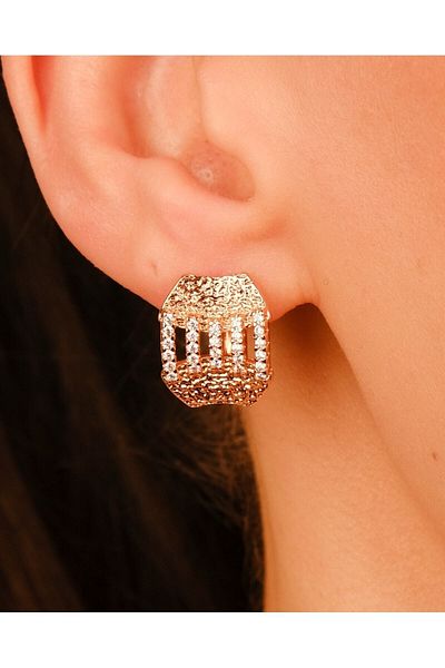 Lekka Design Women's Non-Tarnish Steel Jewelry Luxury Classic Zircon Stone Earrings