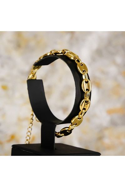 Lekka Design Thick Modern Chain Non-Tarnish Steel Unisex Bracelet