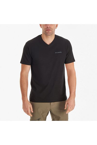 Columbia Tricou cu mânecă scurtă cu decolteu în V pentru bărbați - Logo Csc M Basic Sm