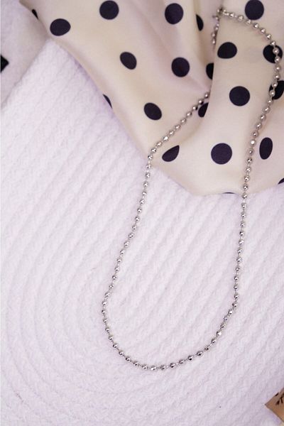 Lekka Design Silver Colored Non-Tarnish Steel Luxury Women's Bead Chain Necklace