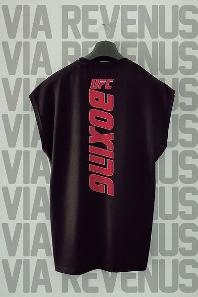 Vordevia Ufc Boxing Printed 100% Cotton Zero Sleeve Sports Tshirt