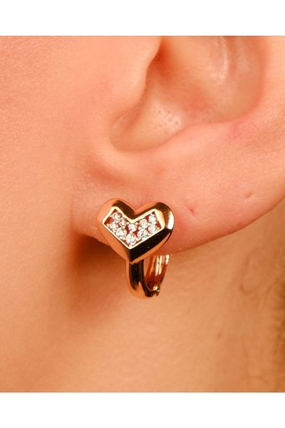 Lekka Design Women's Jewelry Non-Tarnish Steel Luxury Heart Earrings