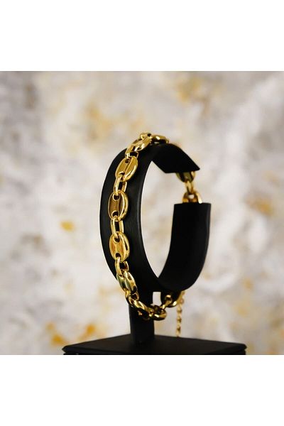 Lekka Design Thick Modern Chain Non-Tarnish Steel Unisex Bracelet