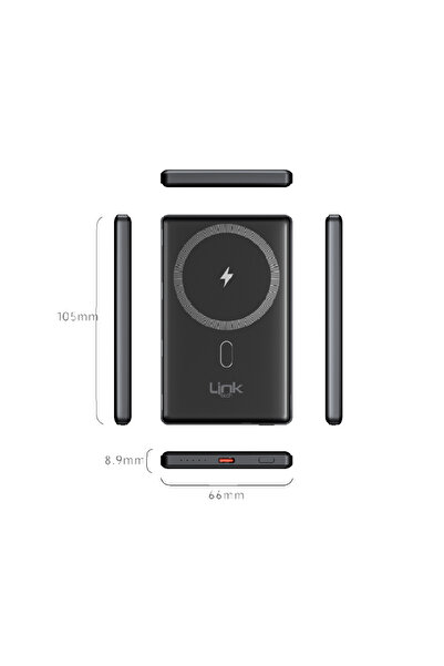 Linktech Wp15 Premium 5000 Mah 15w Kablosuz Şarj Powerbank