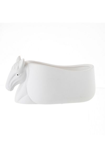 HIC A masterpiece of stone decoration horse shape white color