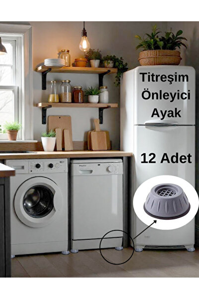 Special Action 12 Adet Beyaz Eşya Ayağı Çamaşır Bulaşık Makinası Buzdolabı Yü...