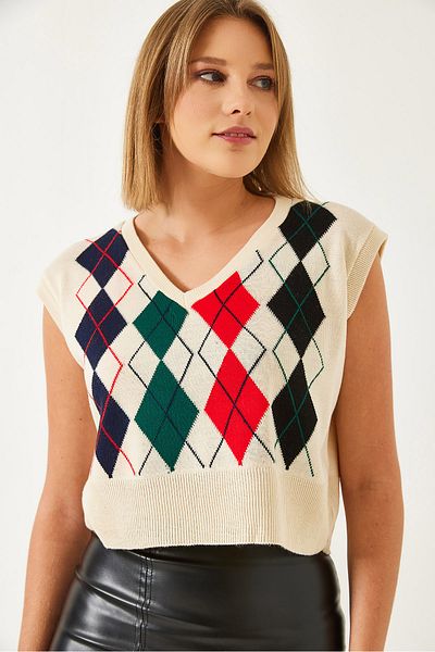 Bianco Lucci Women's Patterned Knitwear Sweater 60351301