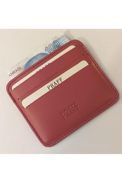 Praff 180222 Genuine Leather Unisex Mini Card Holder