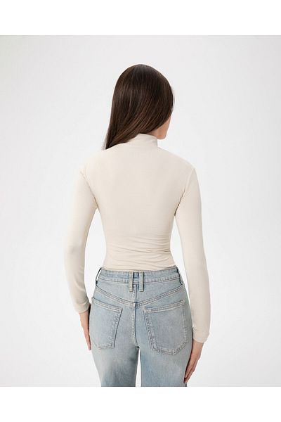 Ayma Active Κρέμα Γυναικεία Μακρυμάνικη Ecovero Viscous Fisherman Innerwear