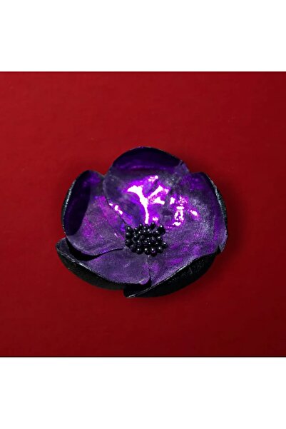 Rose Lame Broş Yaka Çiçeği