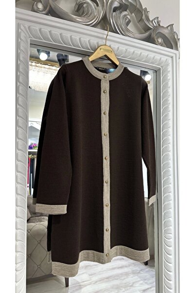 Invee INVEE 7068 Коричневий кардиган з вовняною сумішшю