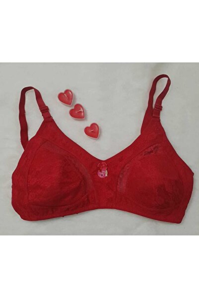 Liza Kadın Sütyen/Battal/Toparlayıcılı/Kırmızı/Ayarlanır Askı