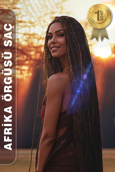 KONAK PERUK Africa Braiding - Fibră de păr sintetică maro pentru Rasta și Box Braid