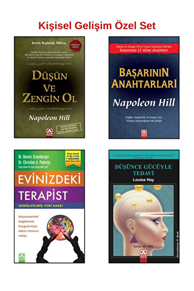 Altın Kitaplar 1.Düşün ve Zengin Ol 2.Başarının Anahtarları 3.Evinizdeki Terapist 4.Düşünce Gücüyle Tedavi-4 Kitap