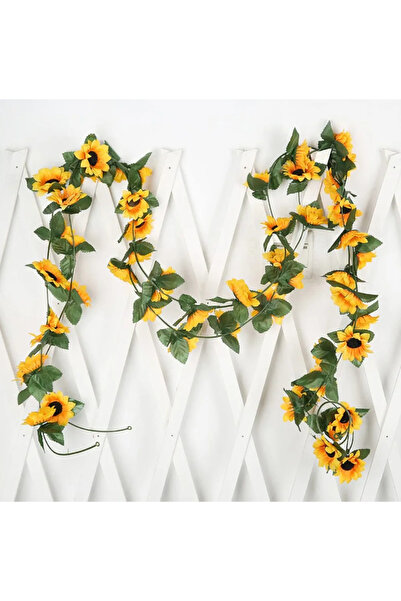 MD Aspiz Flowers Yapay Lüx Sarmaşık Ayçiçeği _ Balkon dekorasyon Sarkan Yaprak Gül Duvar Saksısız Ay Çiçeği