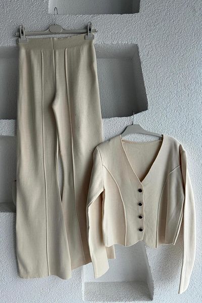 Mooi Butik ΓΥΝΑΙΚΕΙΟ ΠΛΕΚΤΟ ΠΑΝΤΕΛΟΝΙ ΜΕ Τέσσερα Κουμπιά