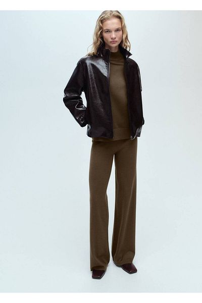 MANGO Woman Perkins collar knitwear sweater