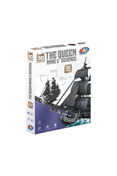 Pal The Queen Black Pearl 3D Puzzle 308 Pieces