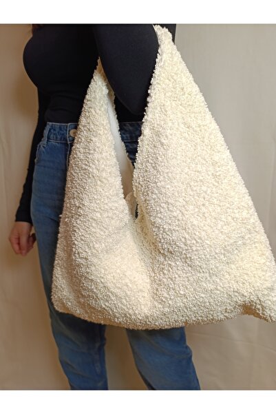 Tisse KIŞLIK ÖRME YUMOŞ TEDDY PELUŞ OMUZ ÇANTASI